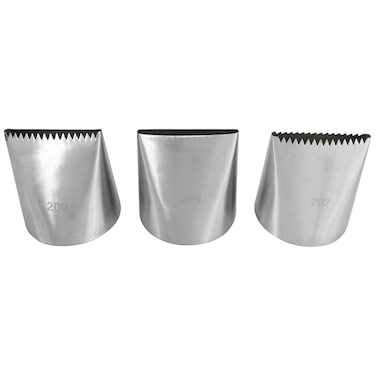 BLLNDX Ribbon Pastry Tip 3PCS 304 Stainless Steel Icing Piping Nozzles Cake Decorating Pastry Tip Pastry Fondant Cake Tools 200201202