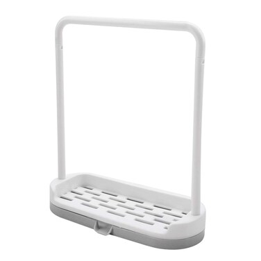 Detachable Towel Storage Rack Dishcloth Sponge Drying Rack Kitchen Plastic Quick Drying Water Absorbing Rod Rag Stand Kitchen Storage Organizer669  275  779inGrey