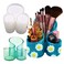 Resin Molds Silicone Storage Box Mold Unique Makeup Organizer Trinket Container Epoxy Mold with 3 Slots Pen Brush Holder Mould Resin Clay Craft Making Home Ornament