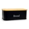 SimpliMagic 79416 Bread Box Modern Farmhouse Design Black Standard
