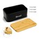 SimpliMagic 79416 Bread Box Modern Farmhouse Design Black Standard