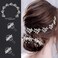 Braveamor Wedding Headbands Bridal Hair Pins Sets Rhinestone Headpieces for Brides Bridesmaids Women Girls 4 PACKSilver