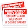 Juvale Emergency Exit Only Security Alarm Will Sound If Door Opened Sign 10 x 7 in 2 Pack