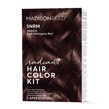 Madison Reed Radiant Hair Color Kit Permanent Hair Dye 100 Gray Coverage AmmoniaFree Trieste Red 5NRM Dark Mahogany red Pack of 1