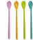 ZZLZX 4PCS 89 inches Long Handle Spoons Long Handle Mixing Spoon Coffee Spoons Tall Iced Tea Ice Cream Sundae Cocktail Hot Chocolat Stirring Longdrink Spoons Pink Yellow Blue Green
