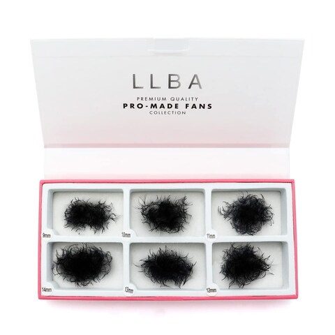 LLBA Promade Mix 1500 Fans  Handmade Volume Eyelashes Multi Selections From 5D To 12D  C CC D Curl  Thickness 00301 mm  918mm Length  Long Lasting  Easy Application 10D003 C 914mm
