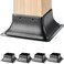 VEVOR 4x4 Post Base 4Pcs Internal 36x36 Heavy Duty PowderCoated Steel Post Bracket Fit for Standard Wood Post Anchor Decking Post Base for Deck Porch Handrail Railing Support