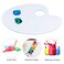 Bligo 2 Pcs Clear Acrylic Paint Palette for DIY Art Craft Painting Transparent Oval Artist Palette for Oil Paints Mixing Easy Clean 10 x 6 Inches