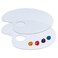 Bligo 2 Pcs Clear Acrylic Paint Palette for DIY Art Craft Painting Transparent Oval Artist Palette for Oil Paints Mixing Easy Clean 10 x 6 Inches