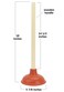 Sink or Toilet Plunger Rubber Force Cup Wooden Handle 18Inch 3Pack by Harrier