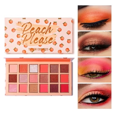 Tintark Peach Please 18 Colour Eyeshadow Palette for Beauty  Eyeshadow Cosmetics with Matte Metallic Sparkle Shimmer Pink  Highlighter Eye Makeup for Girls  Powder Eye Shadow Pallet