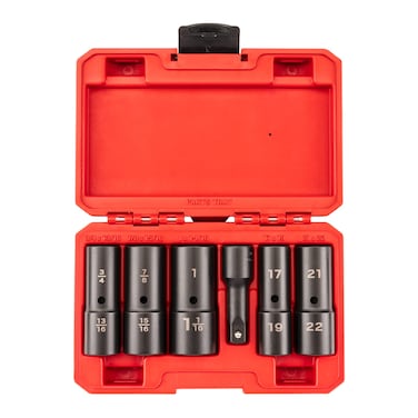 TEKTON 12 Inch Drive Thin Wall Impact Flip Socket Set 6Piece  SIF92400