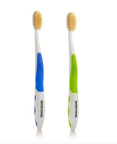 MOUTHWATCHERS Dr Plotkas Extra Soft Flossing Toothbrush Manual Soft Toothbrush for Adults Ultra CleanToothbrush Good for Sensitive Teeth and Gums 2 Pack  Colors May Vary