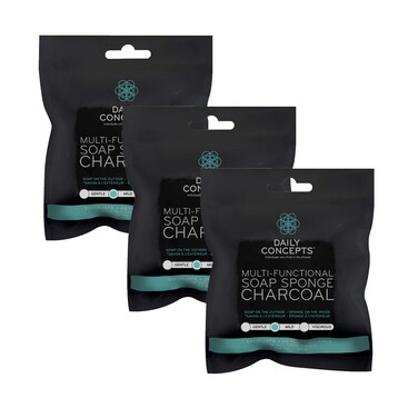 DAILY CONCEPTS Mild Texture Sponge Charcoal