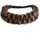 STHEJFB Bohemian Braided Headband Oversized Classic Wide Braids Adjustable Elastic Strap Synthetic Wig Headband Womens Braids Beauty Accessories Medium brown