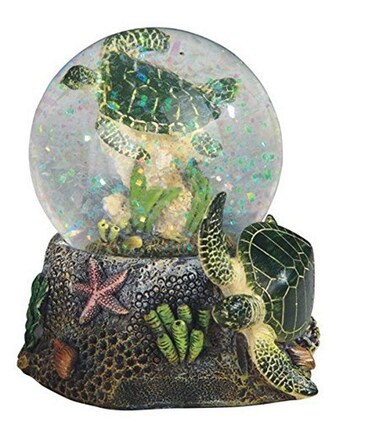 StealStreet 375 Inch Marine Life Snow Globe with Sea Turtle Statue Figurine Collectible 375 Green