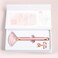 Heaven of Joy Authentic Premium Electric Rose Quartz Roller and AntiAging Gua Sha Set Beauty Massager Tool for Deep Massages and Skin Rejuvenation