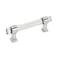 Amerock  Cabinet Pull  ClearPolished Chrome  334 inch 96 mm Center to Center  Glacio  1 Pack  Drawer Pull  Drawer Handle  Cabinet Hardware
