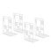 Book Ends Bookends Book Ends for Shelves Bookends for Heavy Books Book Divider Decorative Holder Metal Heavy Duty Bookend White 2 Pair Abstract Art Desgin Book Stopper Supports for Office Home