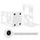 Book Ends Bookends Book Ends for Shelves Bookends for Heavy Books Book Divider Decorative Holder Metal Heavy Duty Bookend White 2 Pair Abstract Art Desgin Book Stopper Supports for Office Home