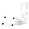 Book Ends Bookends Book Ends for Shelves Bookends for Heavy Books Book Divider Decorative Holder Metal Heavy Duty Bookend White 2 Pair Abstract Art Desgin Book Stopper Supports for Office Home