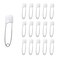Ruidee 50 Pcs Diaper Pins Nappy Pins Plastic Head Safety Pins with Safe Locking White