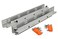 Laurey 1081515 Inch Full Extention Undermount Drawer Slide 75 lb Soft Closing Full Tandem Pair Gray Steel Small