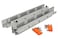 Laurey 1081818 Inch Full Extention Undermount Drawer Slide 75 lb Soft Closing Full Tandem Pair Gray Steel Medium