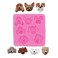 Cute Mini Dog Head Shape Set Silicone Mold for Handmade DIY Resin Jelly Shots Epoxy Gum Paste Fondant Jello Pendant Cake Topper Decoration Desserts Crafting Tool Projects Crystal Trinket Pudding Candy