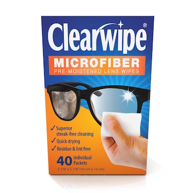 ClearWipe Microfiber Wipes White 40 Count