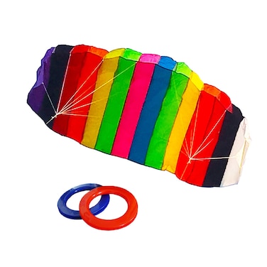 ZHUOYUE Dual line Stunt Kite 47 Inch Large Parafoil Kite with String for Adults Outdoor Sports and Activities