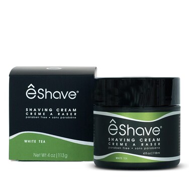 eShave Shaving Cream for Men White Tea prevents shaving irritation and razor burn generates a rich lather for a soft silky Smoothest Shave