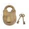 Deco 79 Metal Lock And Key 3 x 5 x 1 Brass
