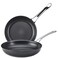 Anolon X SearTech Aluminum Nonstick Cookware Frying Pan Set 2Piece Super Dark Gray