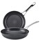 Anolon X SearTech Aluminum Nonstick Cookware Frying Pan Set 2Piece Super Dark Gray