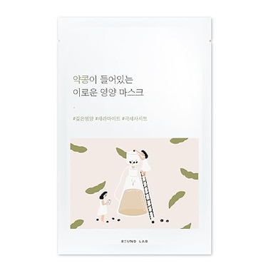 ROUND LAB Soybean Nourishing Mask  Nourished and firmer skin with Black Soybean Extract Creamy essence Rejuvenating Cooling 10ea