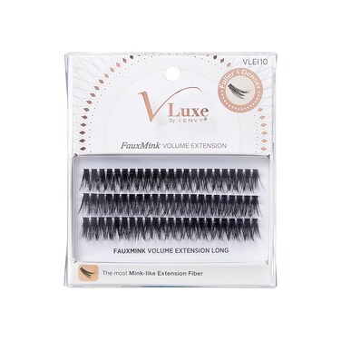 V Luxe by IENVY Faux Mink Volume Extension Cluster Lash LONG Minklike Extension Fiber Seamless DIY Application