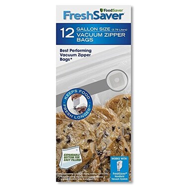 FoodSaver 12 Count 1Gallon Vacuum Zipper Bags Multi