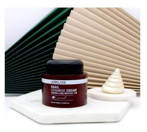 LEBELAGE Snail Ceramide Repair Intensive Care Cream 338 fl oz  100ml Korean Skincare Improves Skin Tone and Fine Wrinkles Smooth Skin Texture