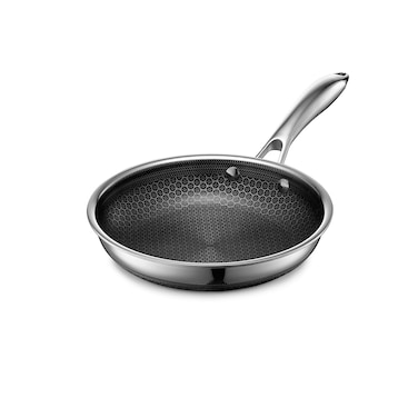 HexClad Hybrid Nonstick Frying Pan 8Inch StayCook Handle Dishwasher and Oven Safe InductionReady Compatible with All Cooktops