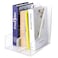 HeZone Magazine Holder Clear Acrylic Desk Organizers File Organizer for Desk Magazine Rack Desktop Book Storage Independent Vertical 1 Space2 Pack