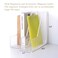 HeZone Magazine Holder Clear Acrylic Desk Organizers File Organizer for Desk Magazine Rack Desktop Book Storage Independent Vertical 1 Space2 Pack