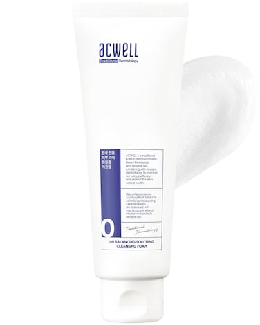 ACWELL pH Balancing Soothing Exfoliating Cleansing Foam 51 floz  AHA BHA PHA Exfoliating and Calming Facial Cleanser for Sensitive Skin pH 55 Calms Acne and Blemishes Moisturizing Bubble Foam