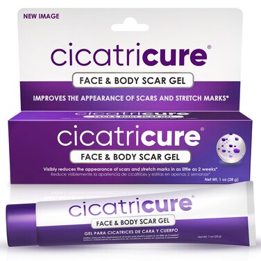 Cicatricure Face  Body Advanced Scar Gel Scar Treatment for Old  New Scars Fades Stretch Marks Away Surgical Scars Injuries Burns and Acne Scar Treatment For Adults  Kids 1 oz 28g 1Pack