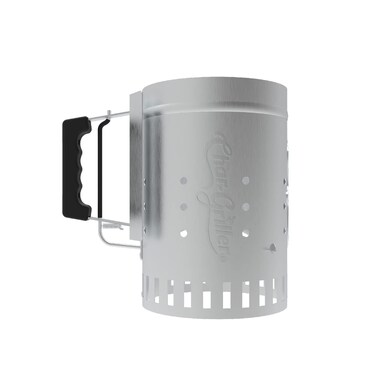 CharGriller Charcoal Grill Chimney Starter with Quick Release Trigger for Quickly Lighting BBQ Coals Compatible with Any BBQ Charcoal Grill 12Inch