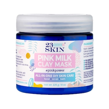 23SKIN Pink Milk Clay Mask Clean Beauty Skincare for Sensitive and Problem Skin Reduce Redness Clay Mask with Natural Lactic Acid Organic Aloa and Purifying Kaolin Clay 8 Oz