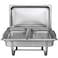 TigerChef Food Warmer  Chaffing Dishes Stainless Steel  Chafing Dish Buffet Set  Chafer and Buffet Warmer Sets with 2 HalfSize Pans and CoolTouch Plastic Handle