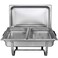TigerChef Food Warmer  Chaffing Dishes Stainless Steel  Chafing Dish Buffet Set  Chafer and Buffet Warmer Sets with 2 HalfSize Pans and CoolTouch Plastic Handle