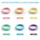 100 Pcs Thick Seamless Spring Hair Ties Ponytail Holders Hair Accessories No Damage for Thick Hair Spring Colors