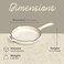Segretto Cookware Enameled Cast Iron Skillet 1025IN Bianco Perla OffWhite Enamel Skillet Pan No Seasoning Required and Cast Iron Frying Pan